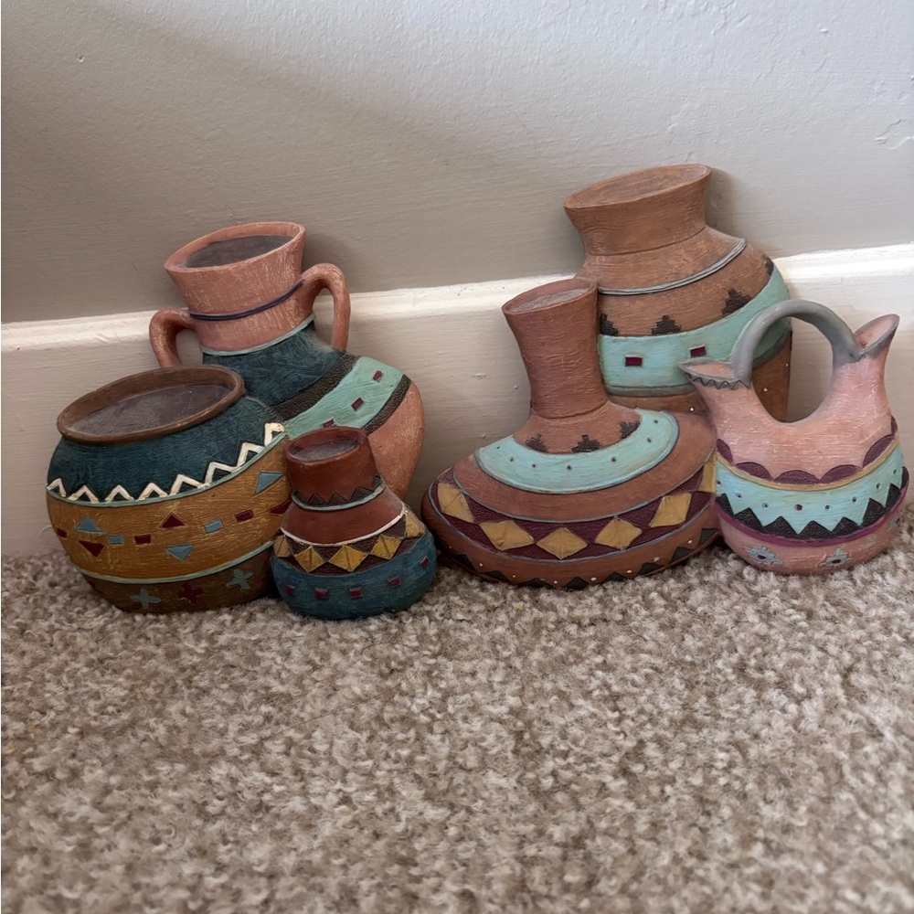 Colorful Geometric Pottery Set